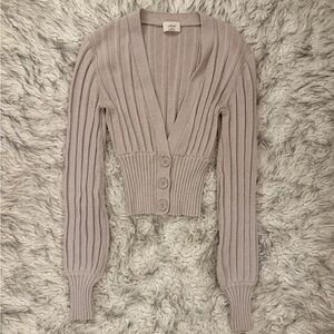 Wilfred ‘Plunge’ Front Cardigan - Basalt Grey